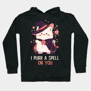 Funny Cat Pun Witch Spell Graphic Men Kids Women Halloween Hoodie